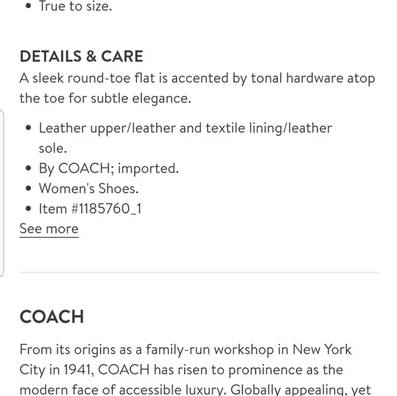 Coach Noella black leather flat - Picture 8 of 8